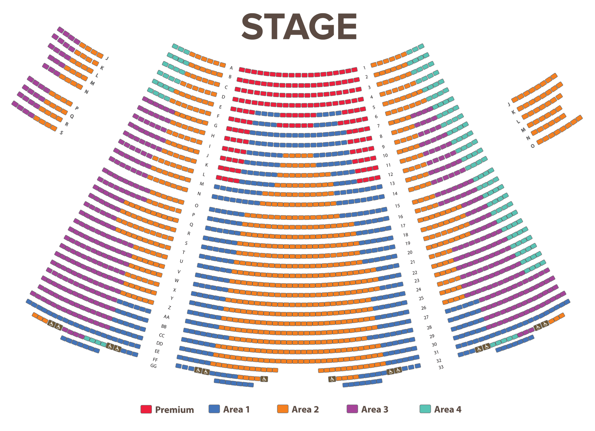 Seating Map outdoor theater